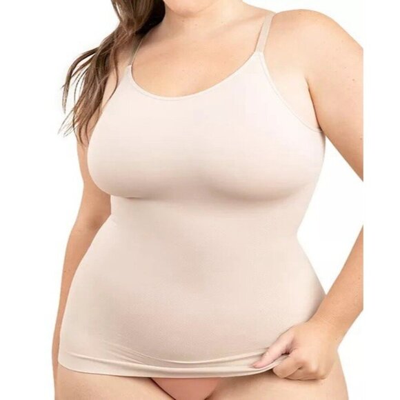 Shapermint All Day Every Day Scoop Neck Cami Sz 2XL Nude 62001 Smoothing Tank - Picture 2 of 7